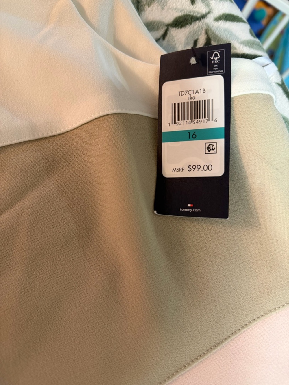 Tommy‎ Hilfiger Sleeveless Striped Midi Dress in White, Taupe & Blush - Picture 2 of 7